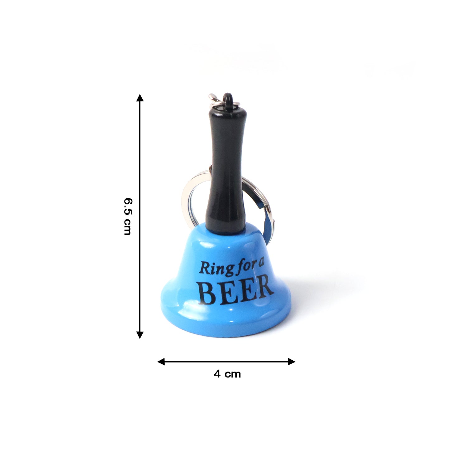 Mini Metal Hand Bell with Keychain - "Ring for Wine" Novelty Party Accessory (1 Pc) - Happy Price - Image 3