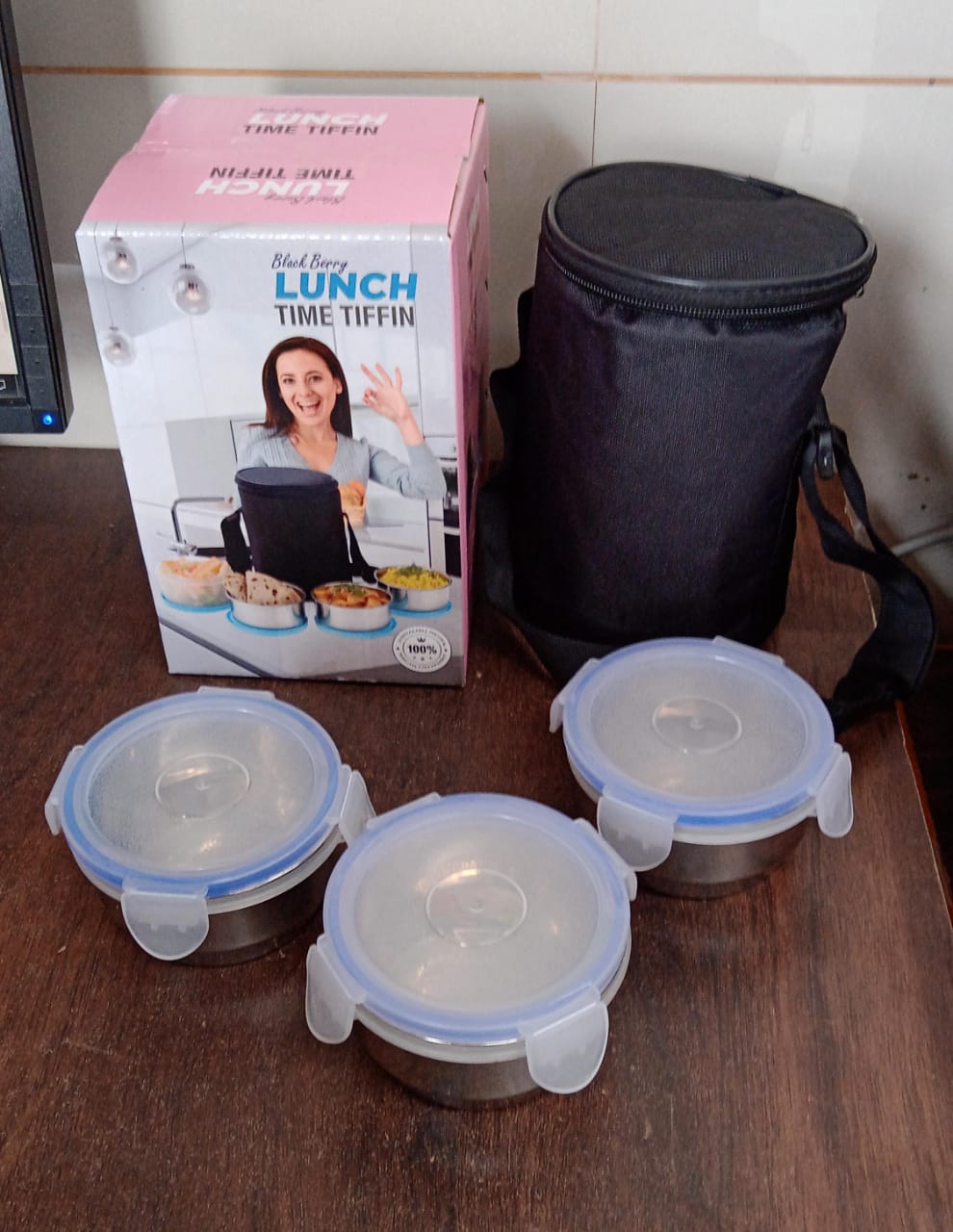 Airtight  Leak Proof Stainless Steel Container Multi Compartment Lunch Box Carry To All Type Lunch In Lunch Box  Premium Quality Lunch Box Ideal For Office  School Kids  Travelling Ideal (3 Different Lunch Box) - Happy Price - Image 2