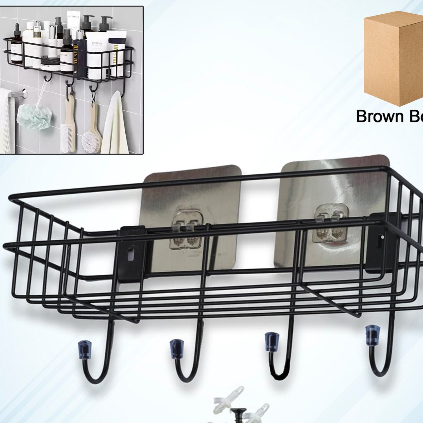 3 In 1 Shower Shelf Rack For Storing And Holding Various Household Stuffs And Items Etc. - Happy Price - Image 1