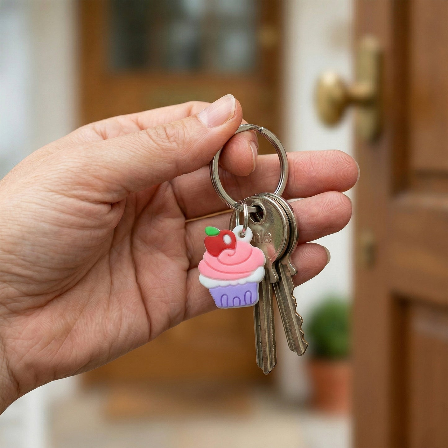 Cute Cupcake Shape Bag Charm Keychain Set (10 Pc)