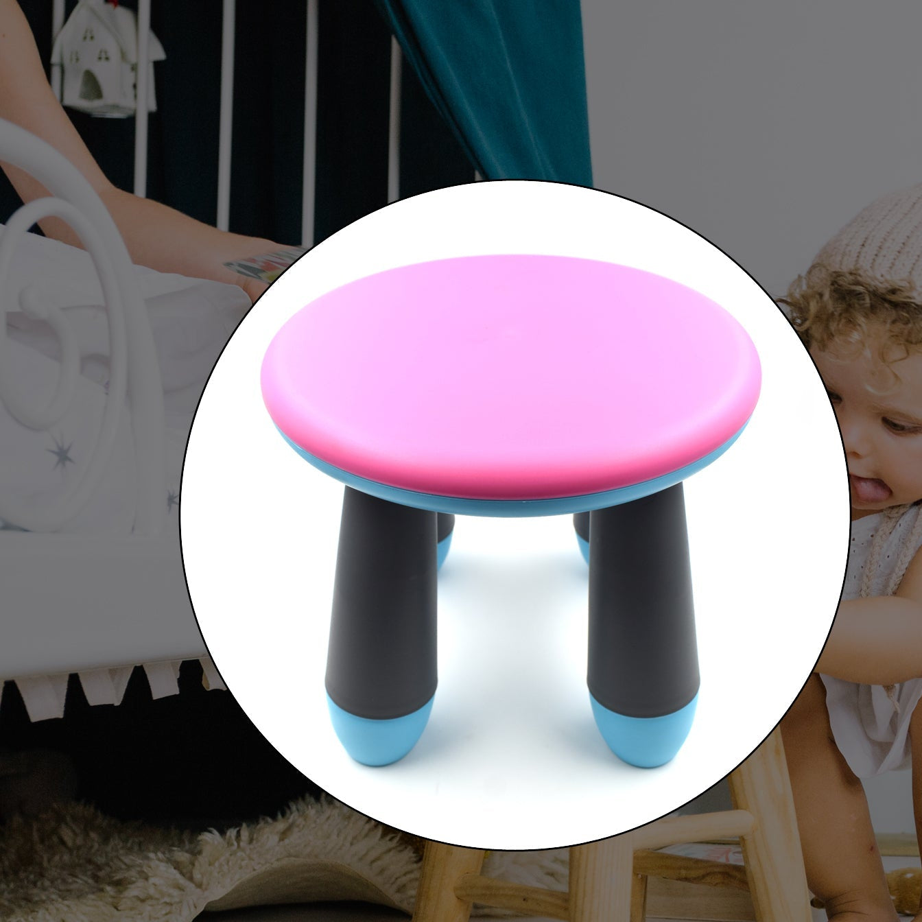 Foldable Baby Stool Used In All Kinds Of Places Specially Made For Kids And Childrens Etc. - Happy Price - Image 1