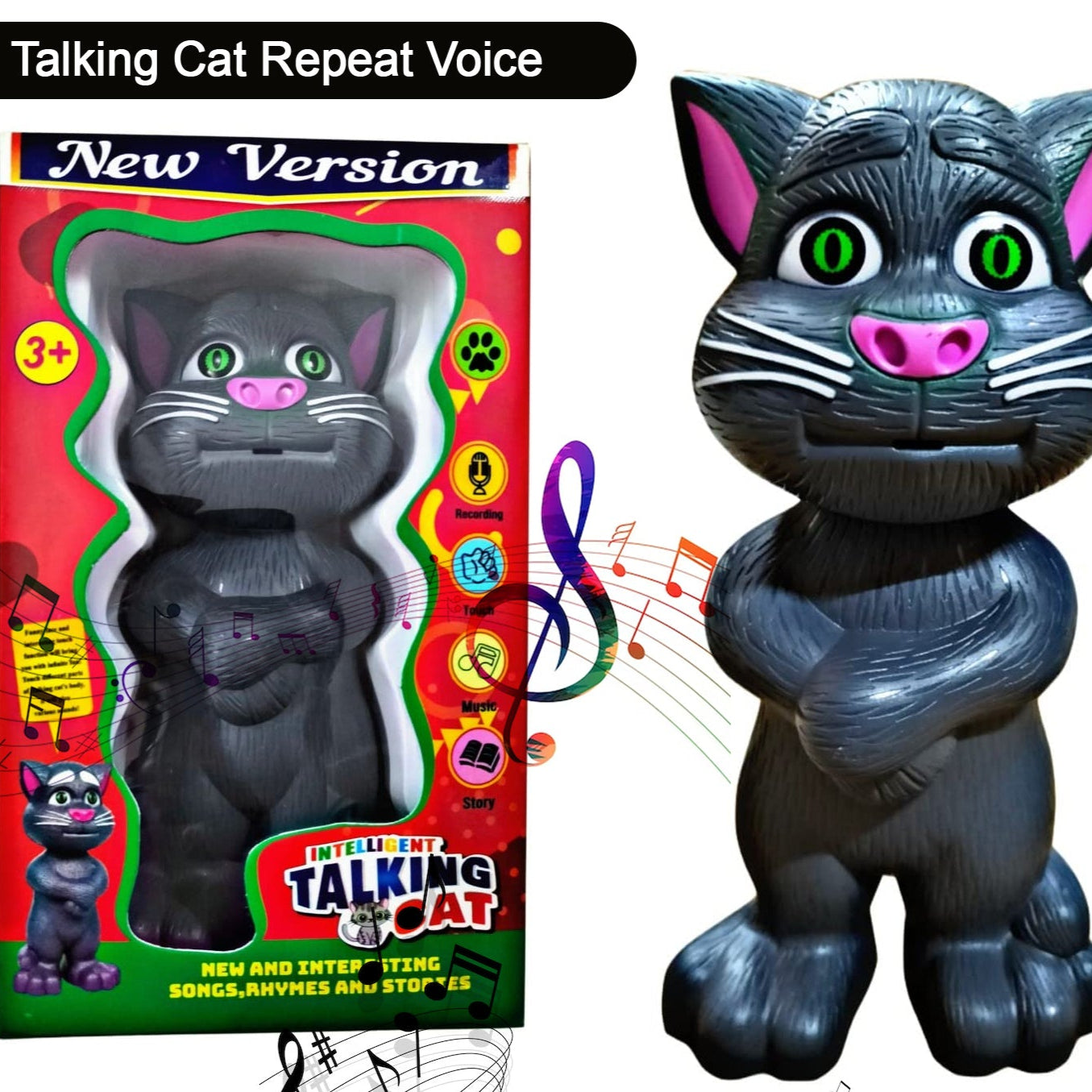 Talking Mimicry Touching Tom Cat Intelligent Interactive Toy With Wonderful Voice For Kids Children Playing And Home Decorate. - Happy Price - Image 1