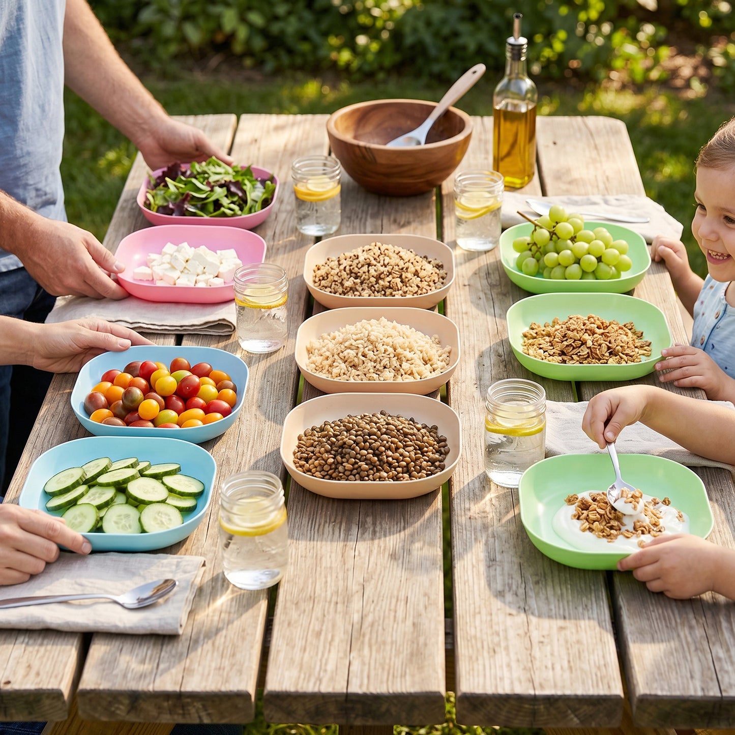 11-Piece Multi-Compartment Snack Serving Tray Set for Parties - Happy Price - Image 6