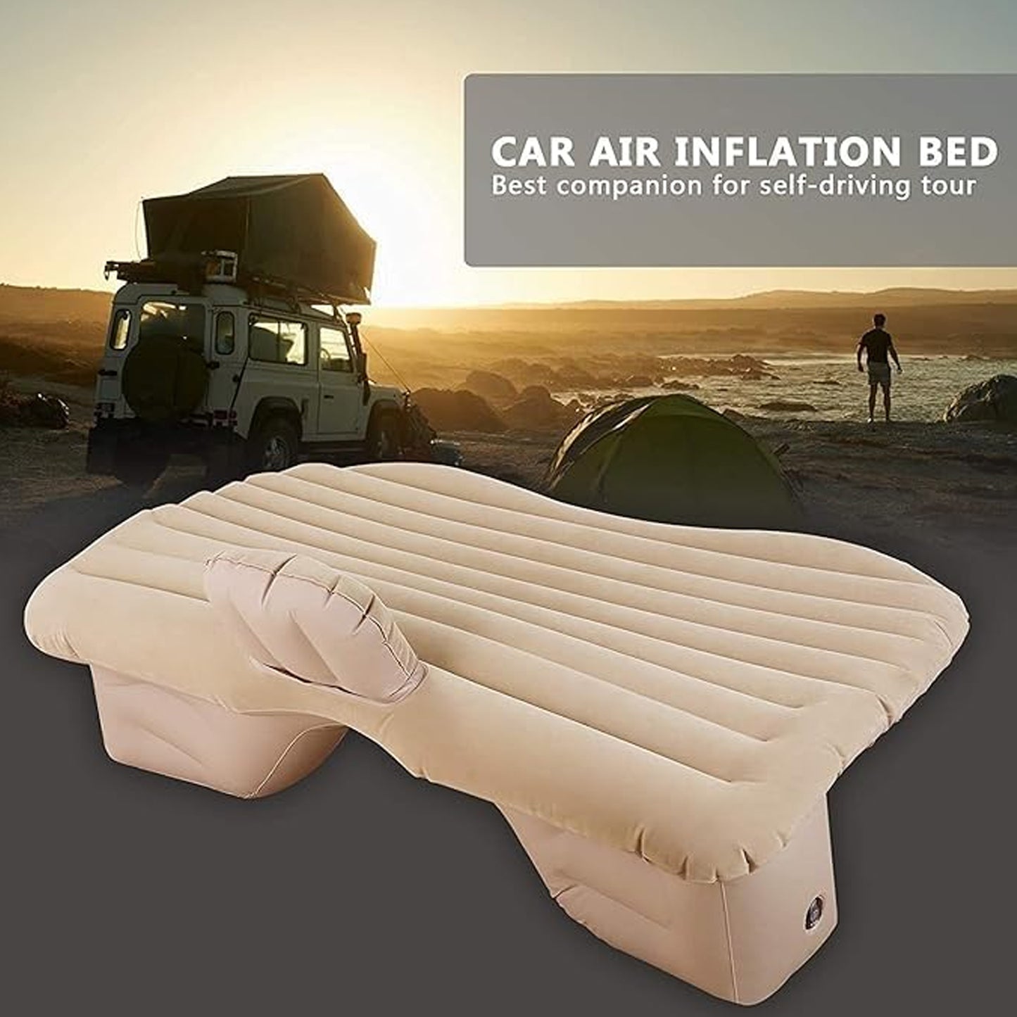 Portable Car Backseat Inflatable Air Mattress Bed (1 Pc) - Happy Price - Image 4