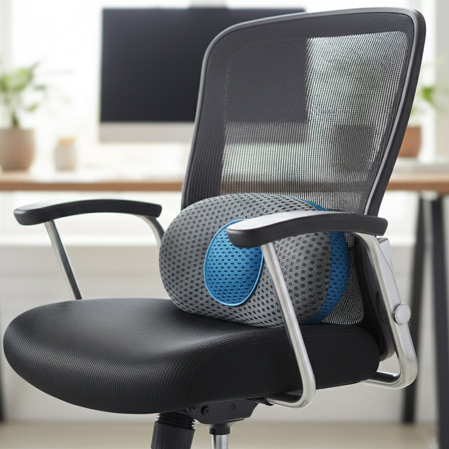 Ergonomic Back Support Pillow for Lumbar Relief - 18 x 9 Inch, 1 Pc - Happy Price - Image 3