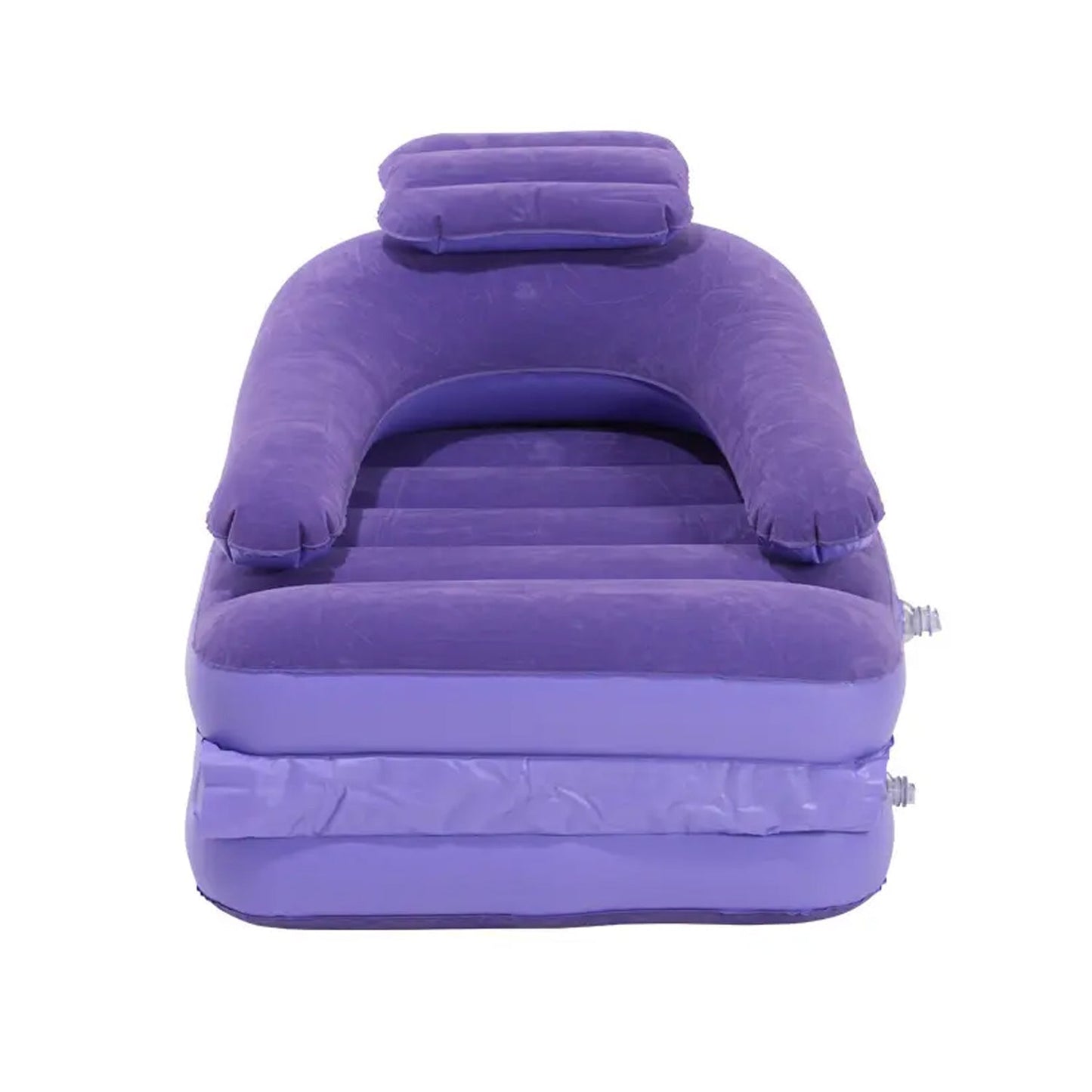 2 In 1 Air Mattress  Lounger Portable Inflatable Mattress Air Sofa With Air Hand Pump (17575 Cm) - Happy Price - Image 5