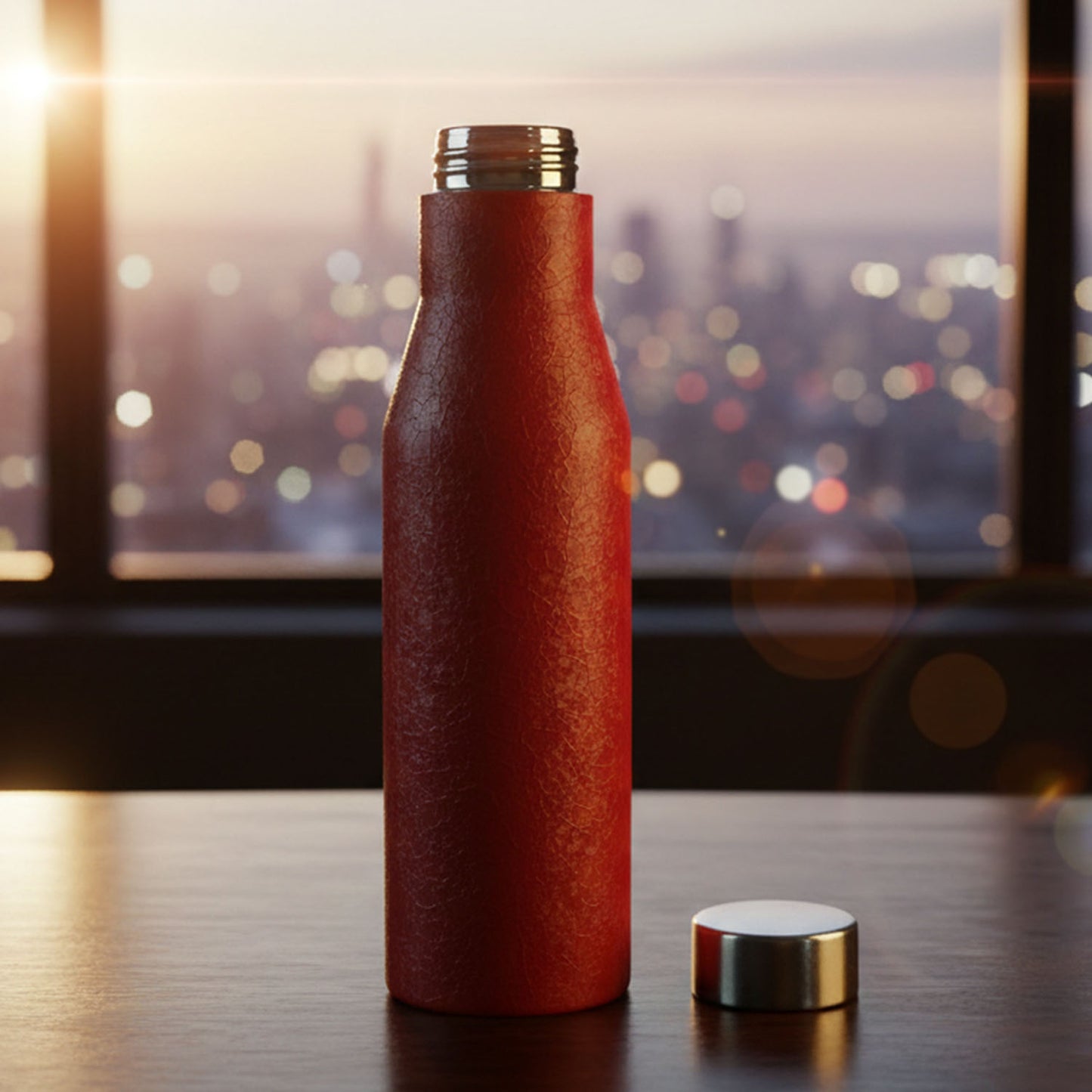 Durable Stainless Steel Water Bottle - 1000 ML Capacity, Red Color - Happy Price - Image 5
