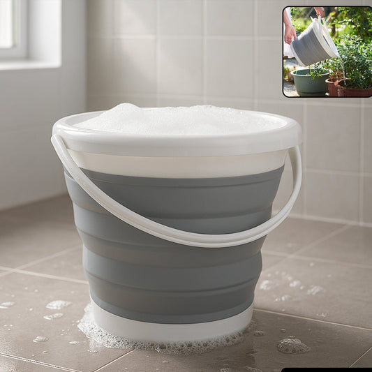 Collapsible Folding Bucket - Portable Space-Saving Pail for Car Wash, Gardening & Travel (1 Pc, 23x22x4 cm) - Happy Price - Image 1