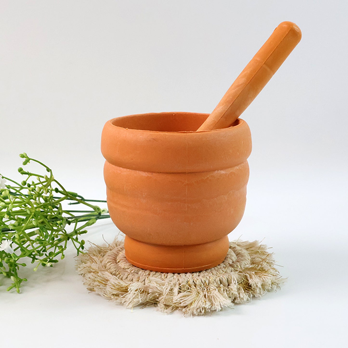 Durable Plastic Mortar and Pestle Set - BPA-Free Okhli for Spices & Herbs - Happy Price - Image 4