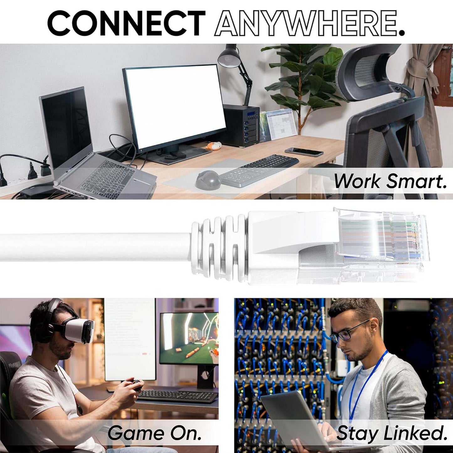 1 Meter Ethernet LAN Cable with RJ45 Connectors - Stable Network Patch Cord (1 Pc) - Happy Price - Image 4