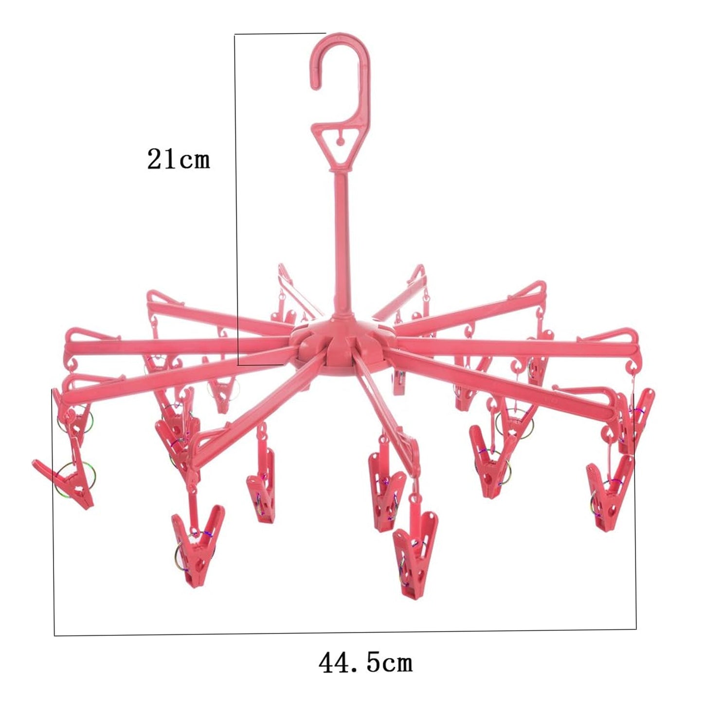 16 Clip Foldable Plastic Clothes Drying Hanger Rack - Happy Price - Image 5