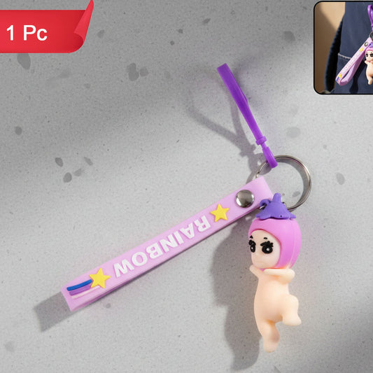 Cute Baby Doll Silicone Wrist Strap Keychain (1 Pc) - Happy Price - Image 1