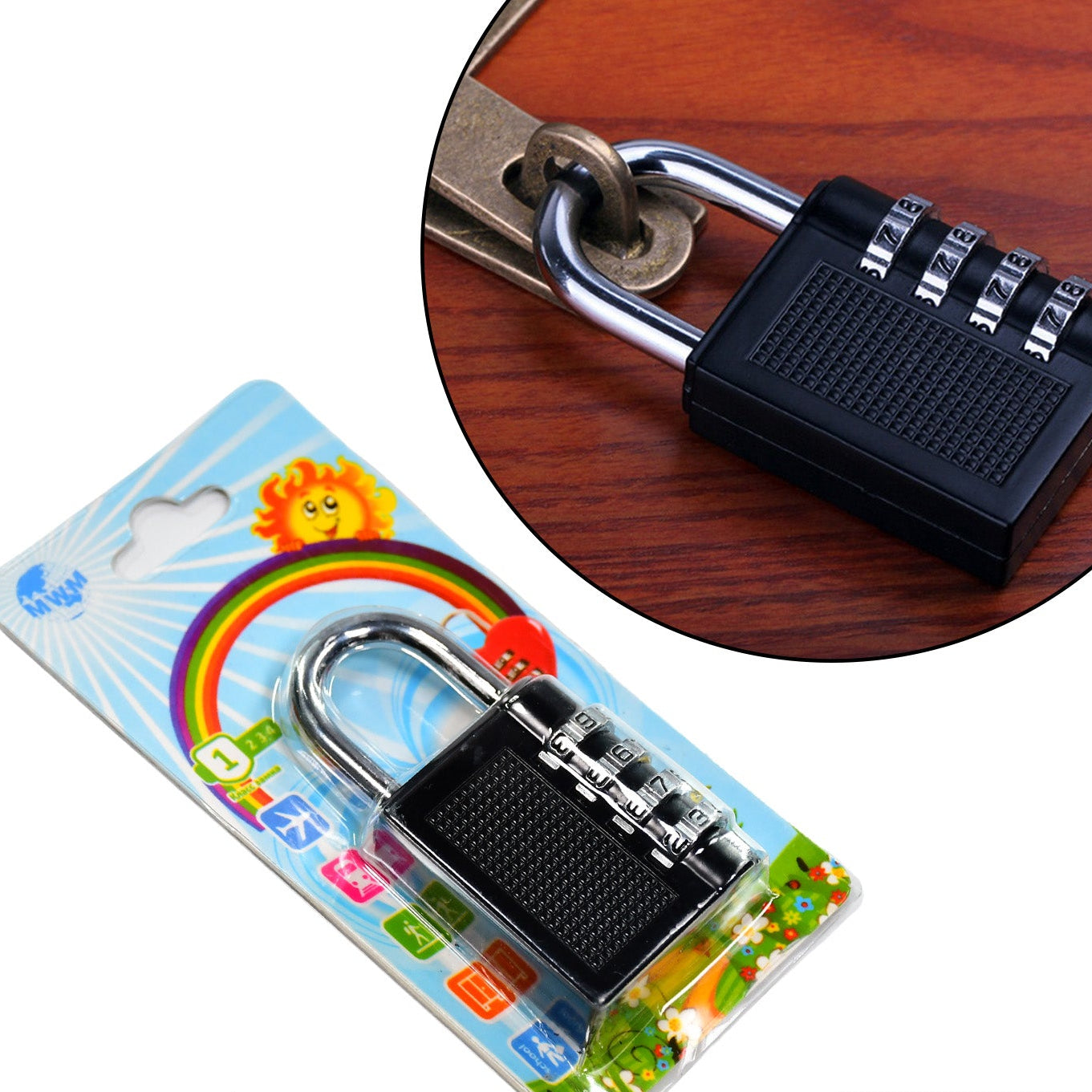 4-Digit Combination Padlock for Secure Locking - Happy Price - Image 1