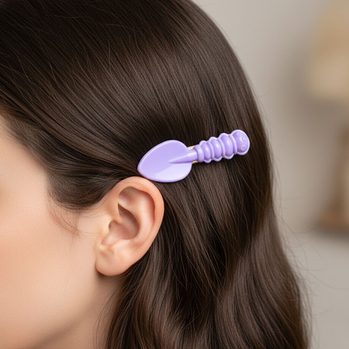 4 Pc Cute Cartoon Food Shape Hair Clips for Girls - Spoon, Fork, Bone, Candy Designs - Happy Price - Image 6