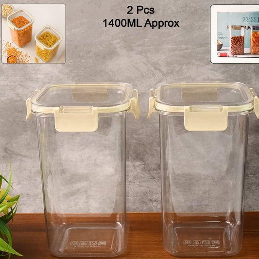 Apex Press N Lock Airtight Kitchen Storage Container Set (2pc1400ml) Approx - Happy Price - Image 1