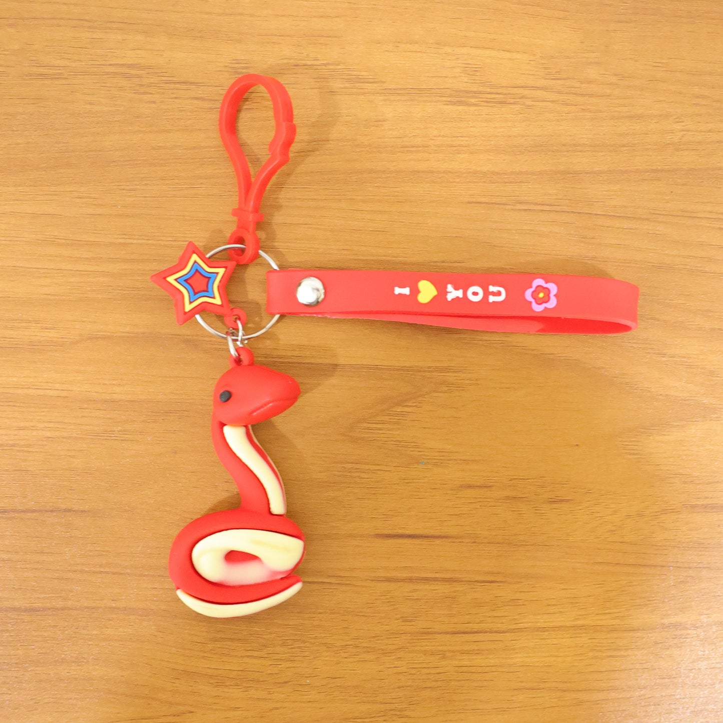 Cute Snake Shape Keychain with Strap & Hook Clip - 1 Pc - Happy Price - Image 7