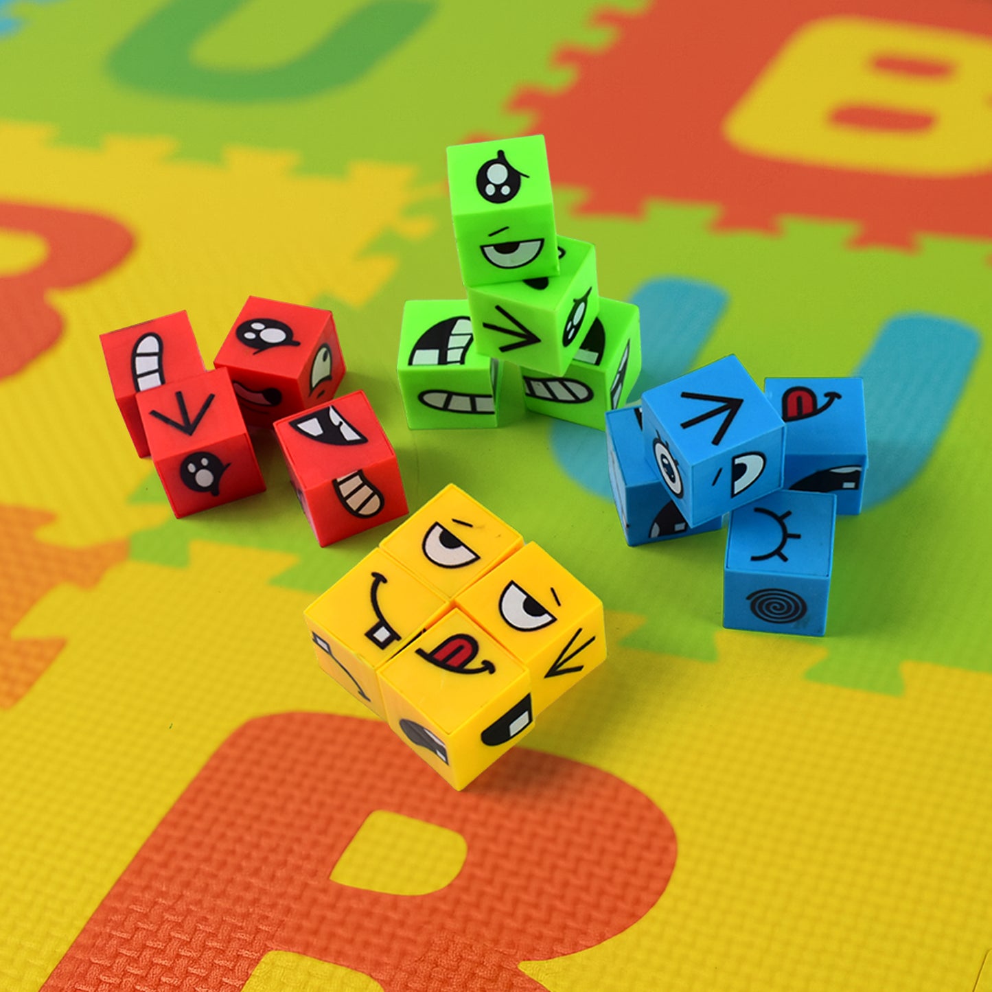 Face Changing Puzzle Cube Toy Set for Kids - Emotional Intelligence Learning Game - Happy Price - Image 5