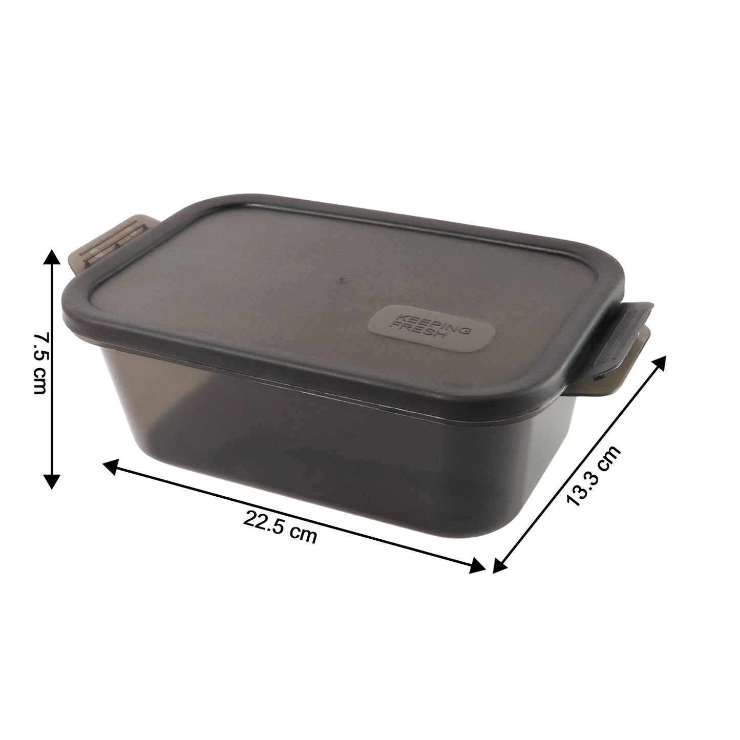 Set of 3 Rectangular Food Containers with Clip-Lock Lids - Happy Price - Image 3