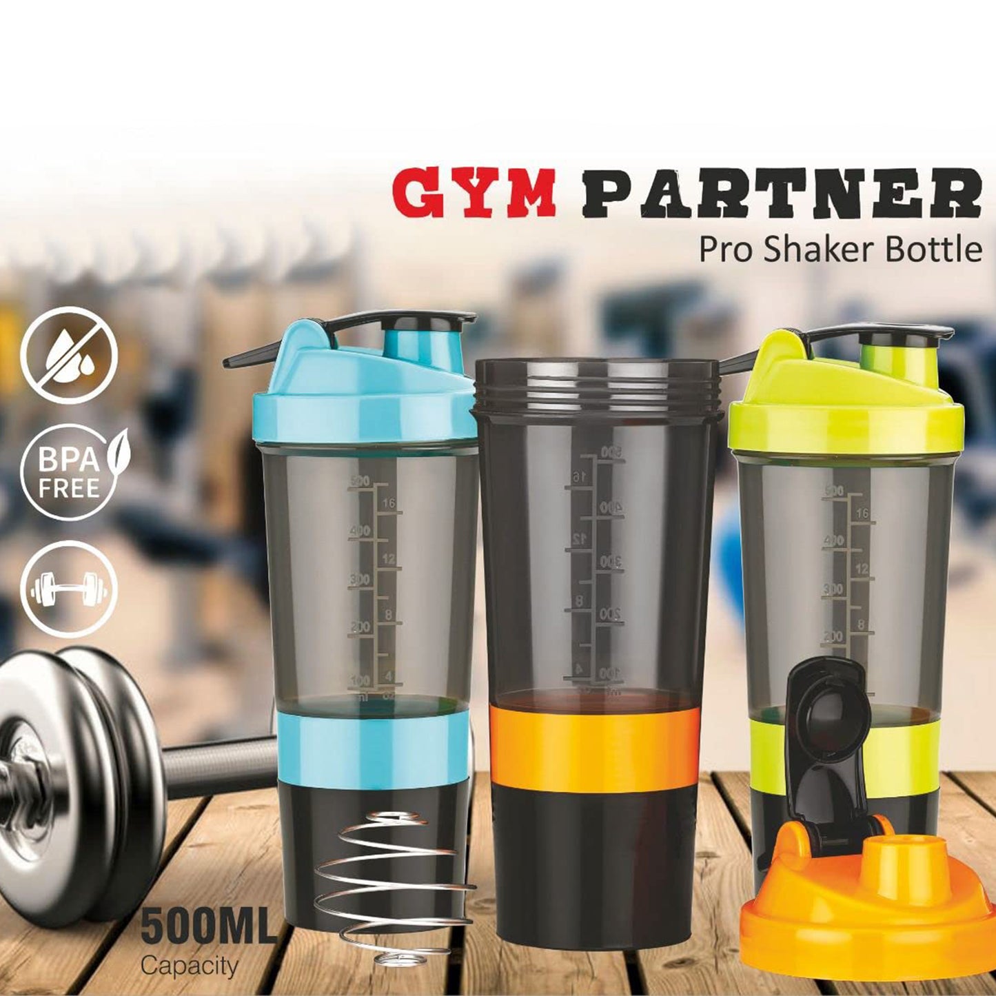 Gym Shaker Bottle  Shakers For Protein Shake - Happy Price - Image 3