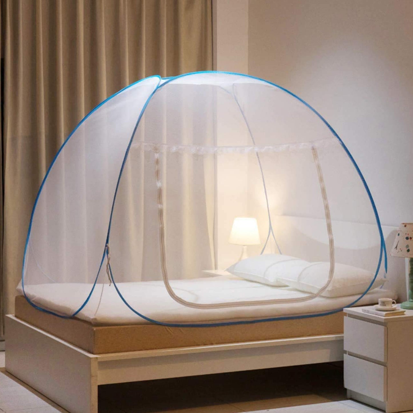 Premium Polyester Foldable Mosquito Net Tent (100 Cm Long  1 Pc) - Happy Price - Image 2