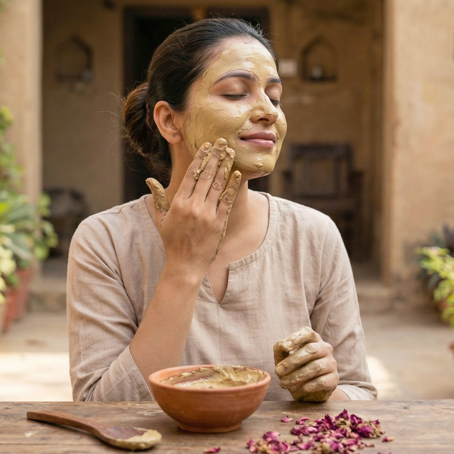 Herbal Multani Mitti & Sandal Face Pack Powder - 80 gm - Happy Price - Image 5