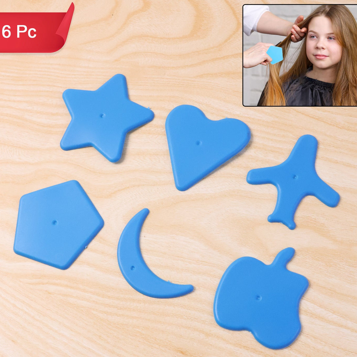 6-in-1 Hair Design Stencils for Trimmers - Safe Grooming Templates - Happy Price - Image 1