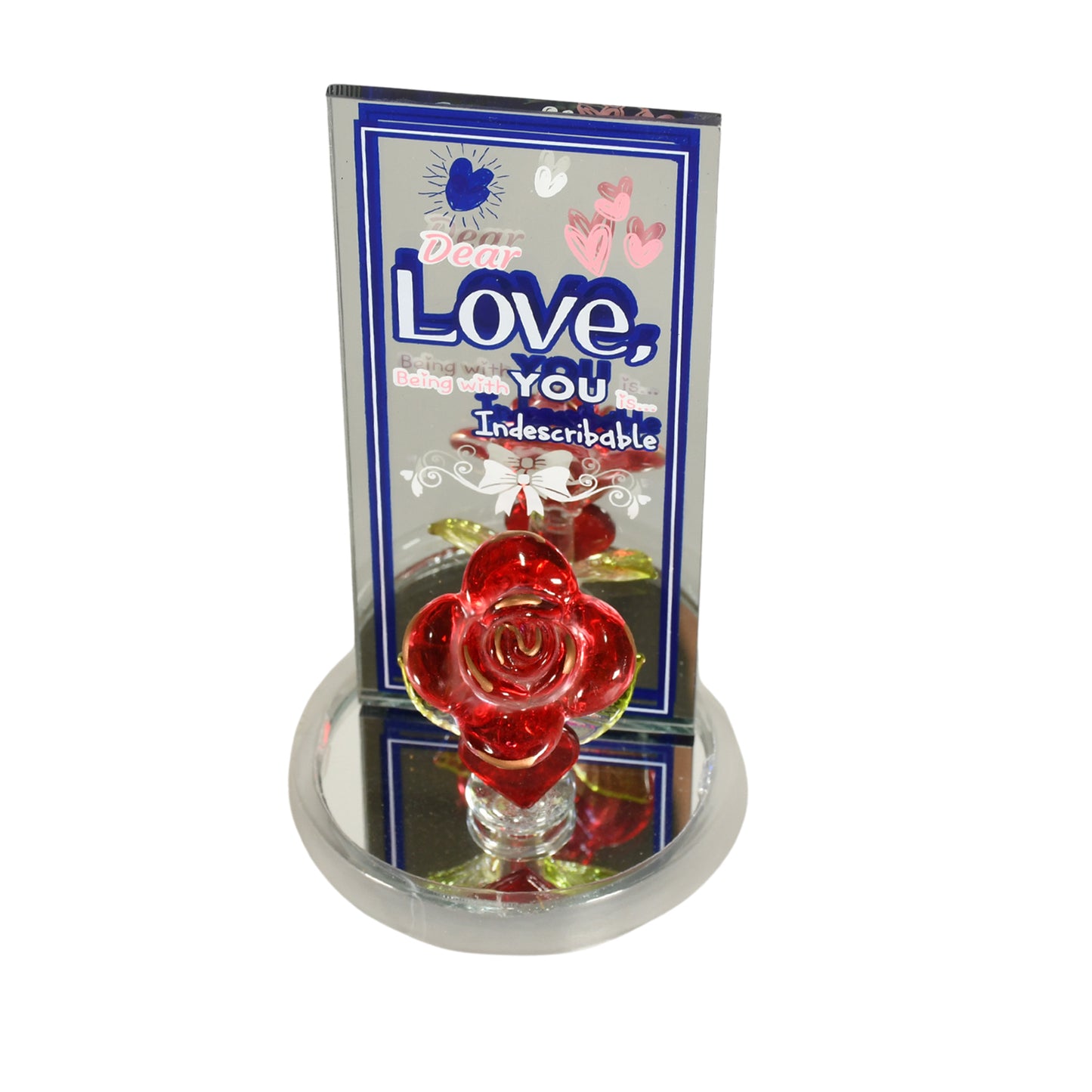 Lovely Rose Gift Showpiece Love Showpiece Valentines Day Gift Cute Anniversary Wedding Birthday Boyfriend Husband Romantic Unique Gift Set Home Decoration Gift Set (1 Pc) - Happy Price - Image 4