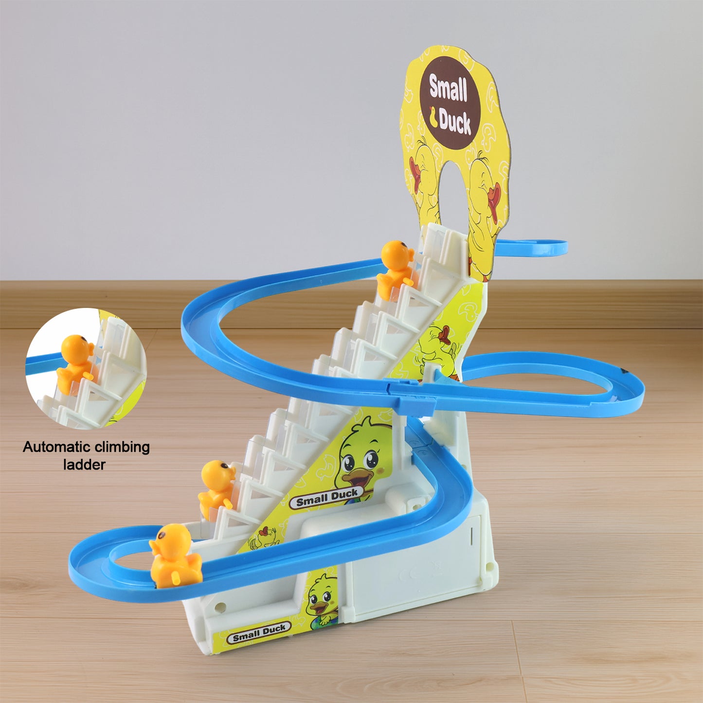 Lala Small Duck Climb Stairs Toy Roller Coaster With Flashing Lights  Music (3 Ducks) - Happy Price - Image 3