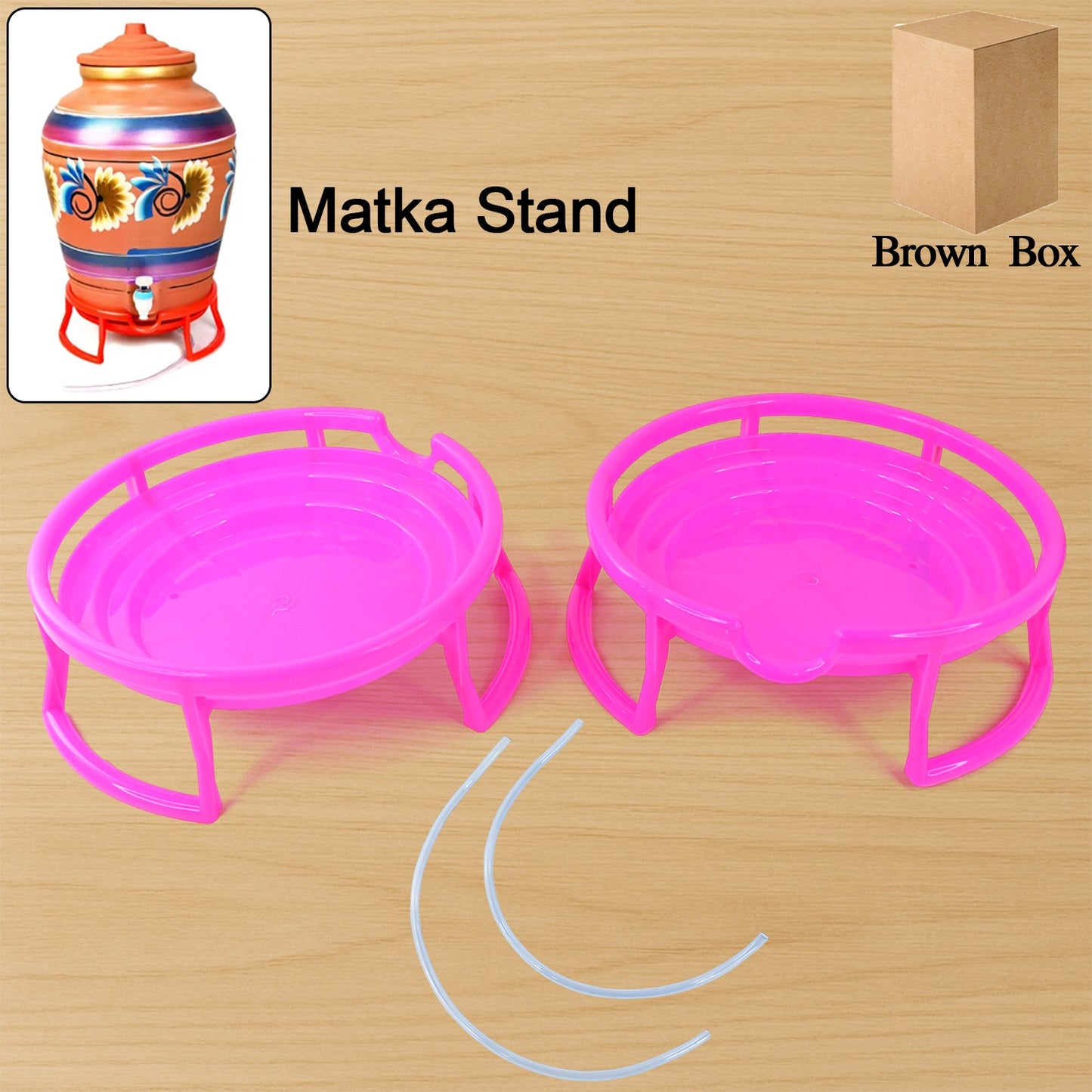 Plastic Water Pot Stand Set (2 Pc) - Happy Price - Image 3