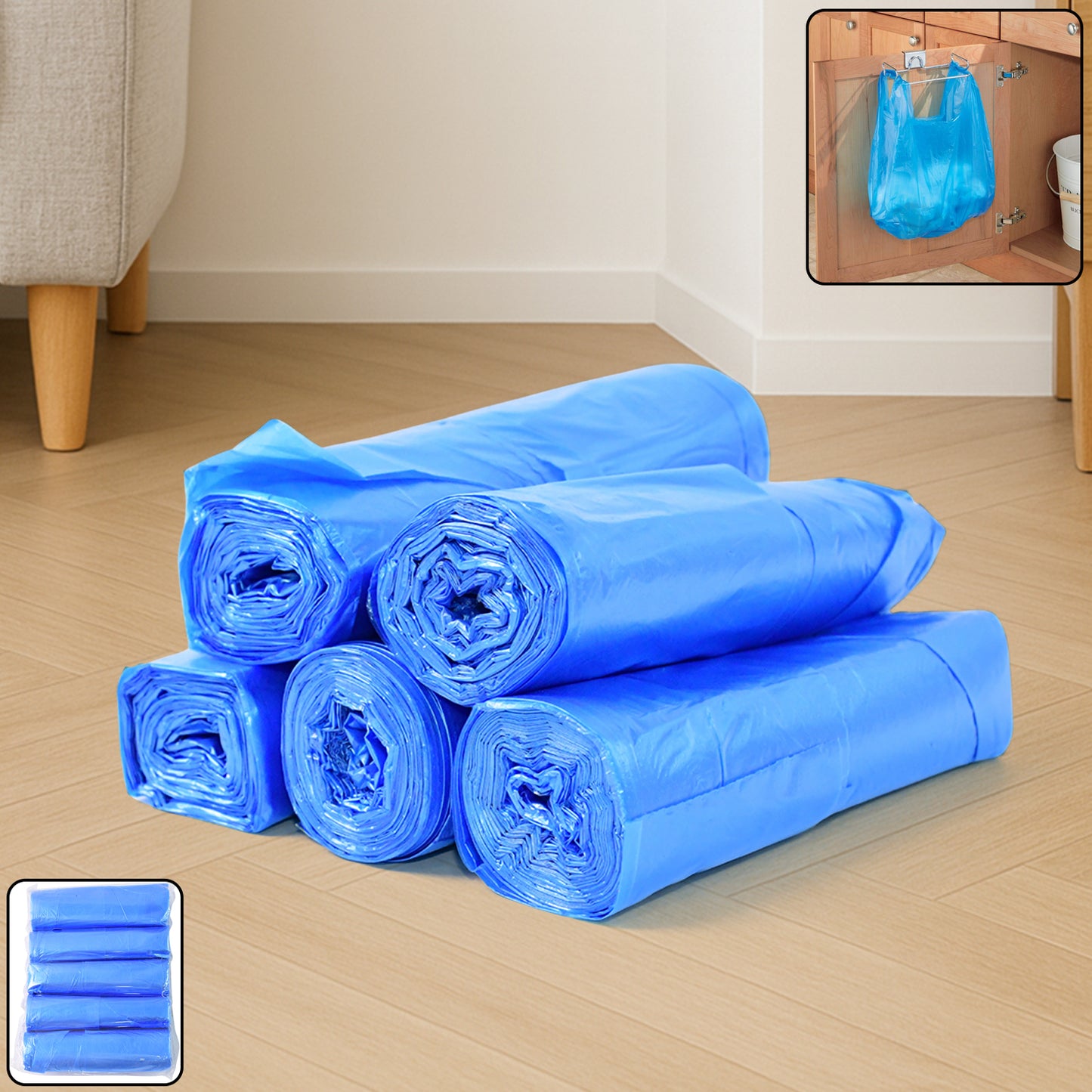 Disposable Garbage Bags 55 x 40 cm (5 Pc Roll) - Happy Price - Image 3