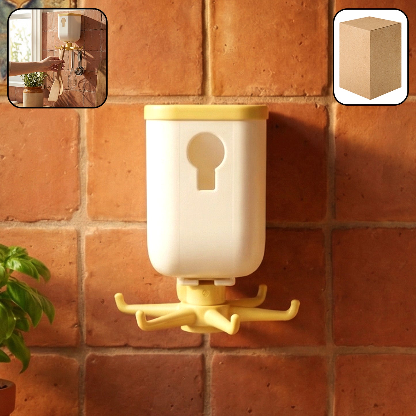 360 Rotating Heavy Duty Adhesive Hook - 1 Pc - Happy Price - Image 3