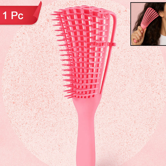 Flexible Detangling Hair Brush for All Hair Types - 1 Pc - Happy Price - Image 1