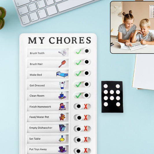 Portable My Chores Home Note Board Management Planning Memo Boards Reminding Time. (Size - 20x12cm) - Happy Price - Image 1