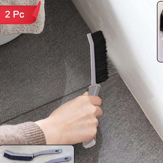 Long Handle Corner Cleaning Brush Set - 2 Pc - Happy Price - Image 1