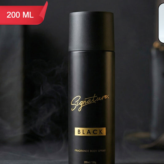 Signature Premium Black Fragrance Body Spray 200 ML for Men - Great Price - Image 1