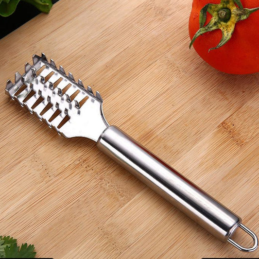 Fish Scale Remover Scraper Stainless Steel Fish Cutting Tools Sawtooth Easily Remove Fish Scales-cleaning Brush Scraper Kitchen Tool- - Happy Price - Image 1