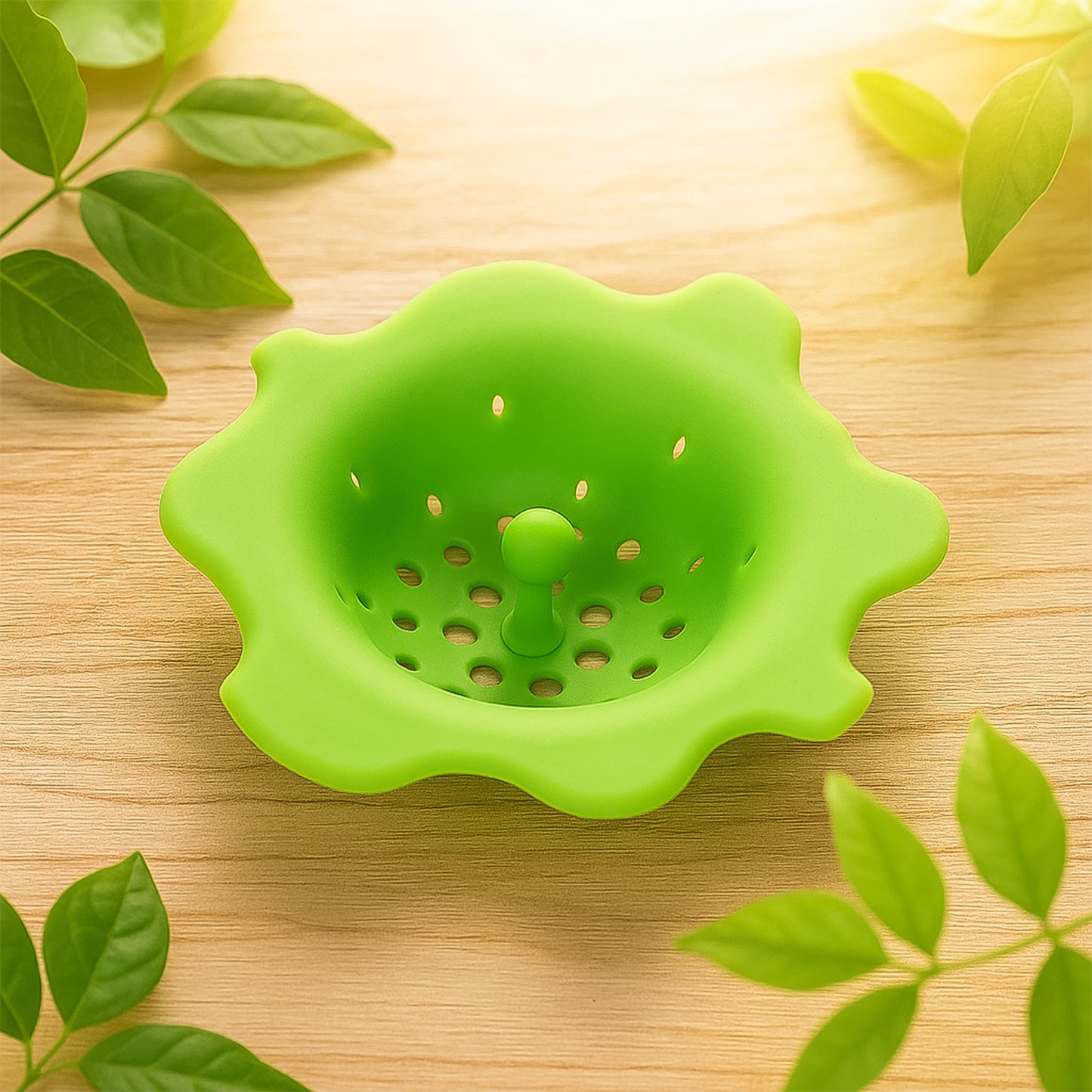 Flexible Silicone Sink Strainer & Drain Hair Catcher - Flower Shape, 11.5 cm (1 Pc) - Happy Price - Image 6