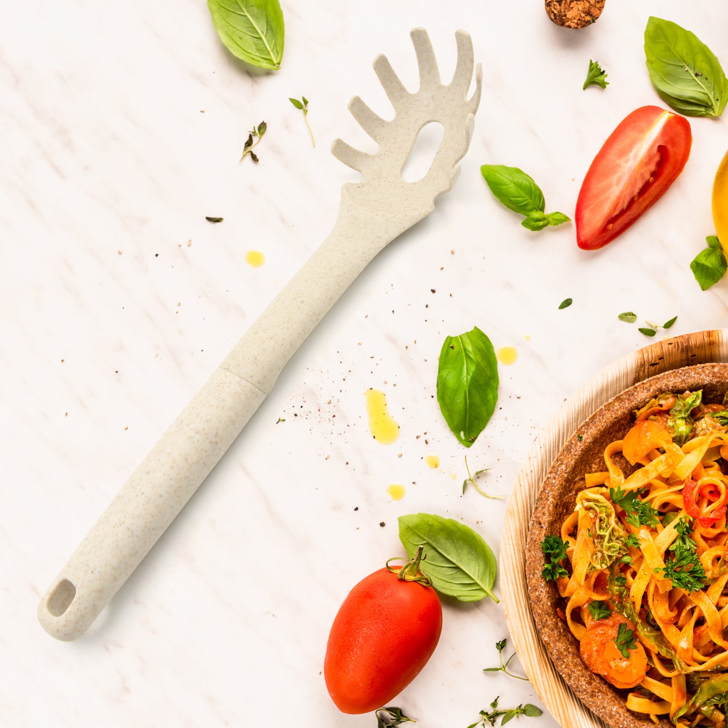 Plastick Kitchen Accessories Whisk  Pasta Spoon  Soup Spoon Heat Resistant  Non Stick Spoons Kitchen Cookware Items  (1 Pc ) - Happy Price - Image 2