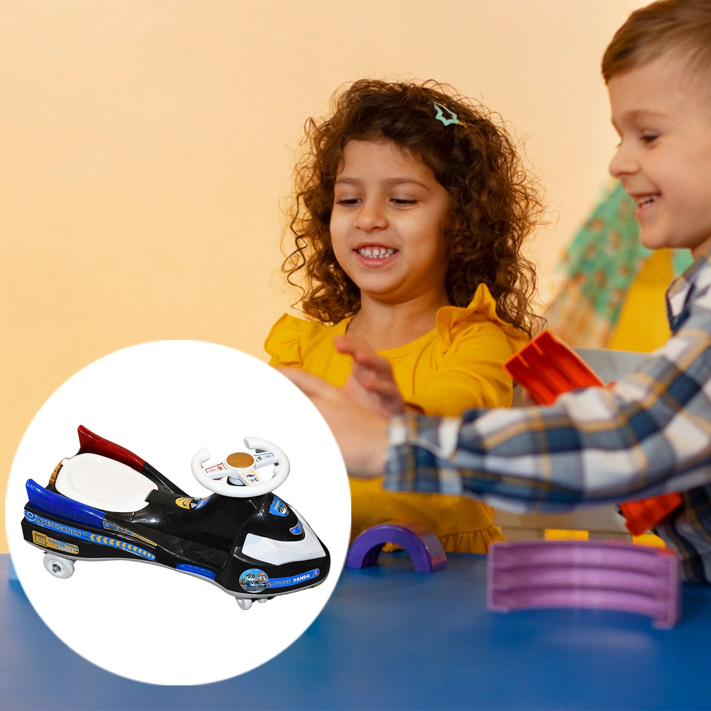 Twisted Police Ride-on Toy Car For Kids With Musical With Lights - Happy Price - Image 2