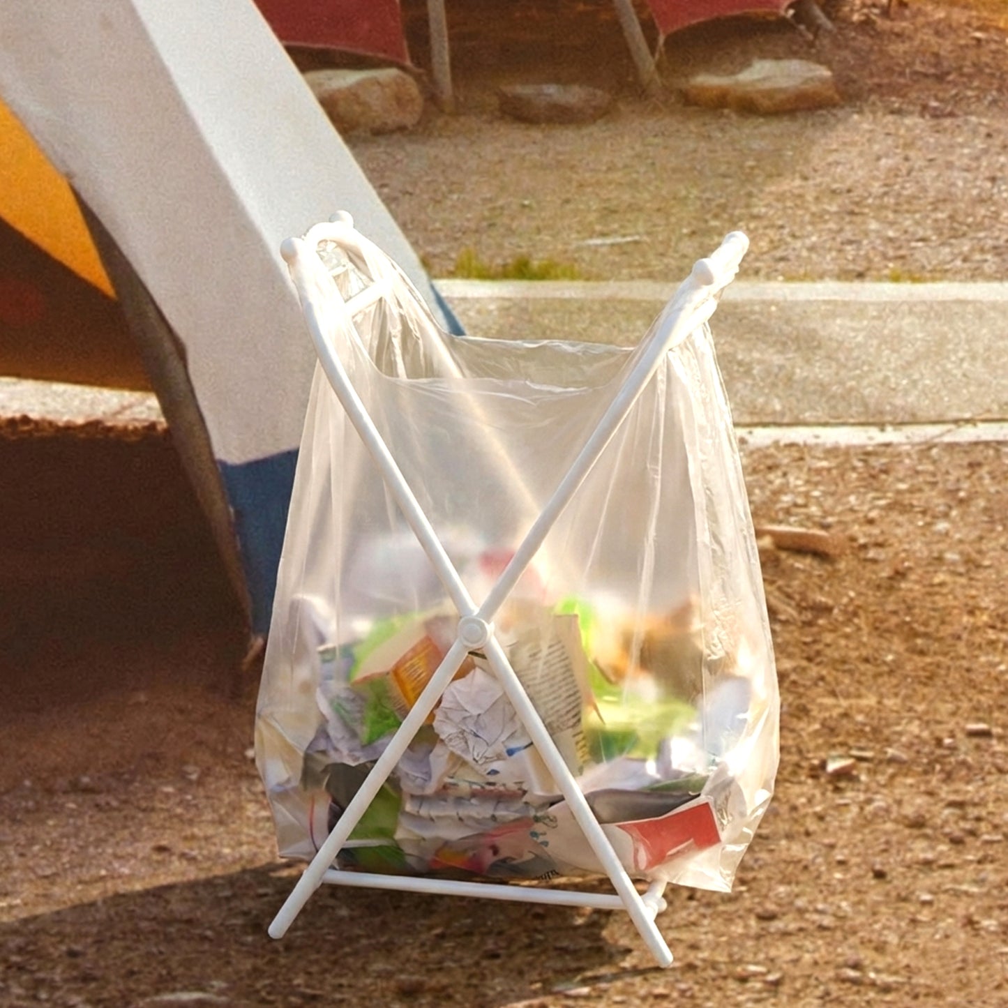 Foldable Garbage Bag Stand Holder - Portable Waste Bag Support Frame (1 Pc) - Happy Price - Image 3