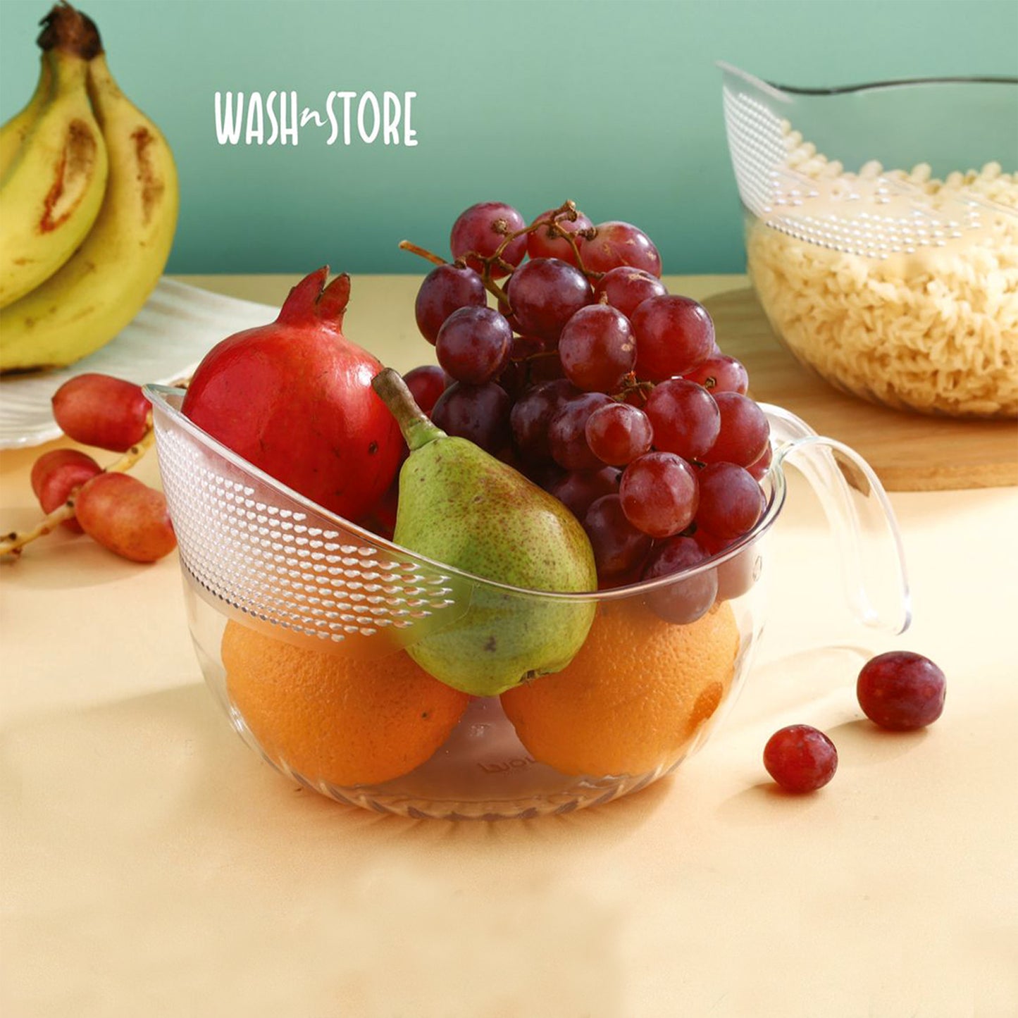 Supermom Multipurpose Transparent Plastic Bowl  Basket With Handle (1 Pc) - Happy Price - Image 5