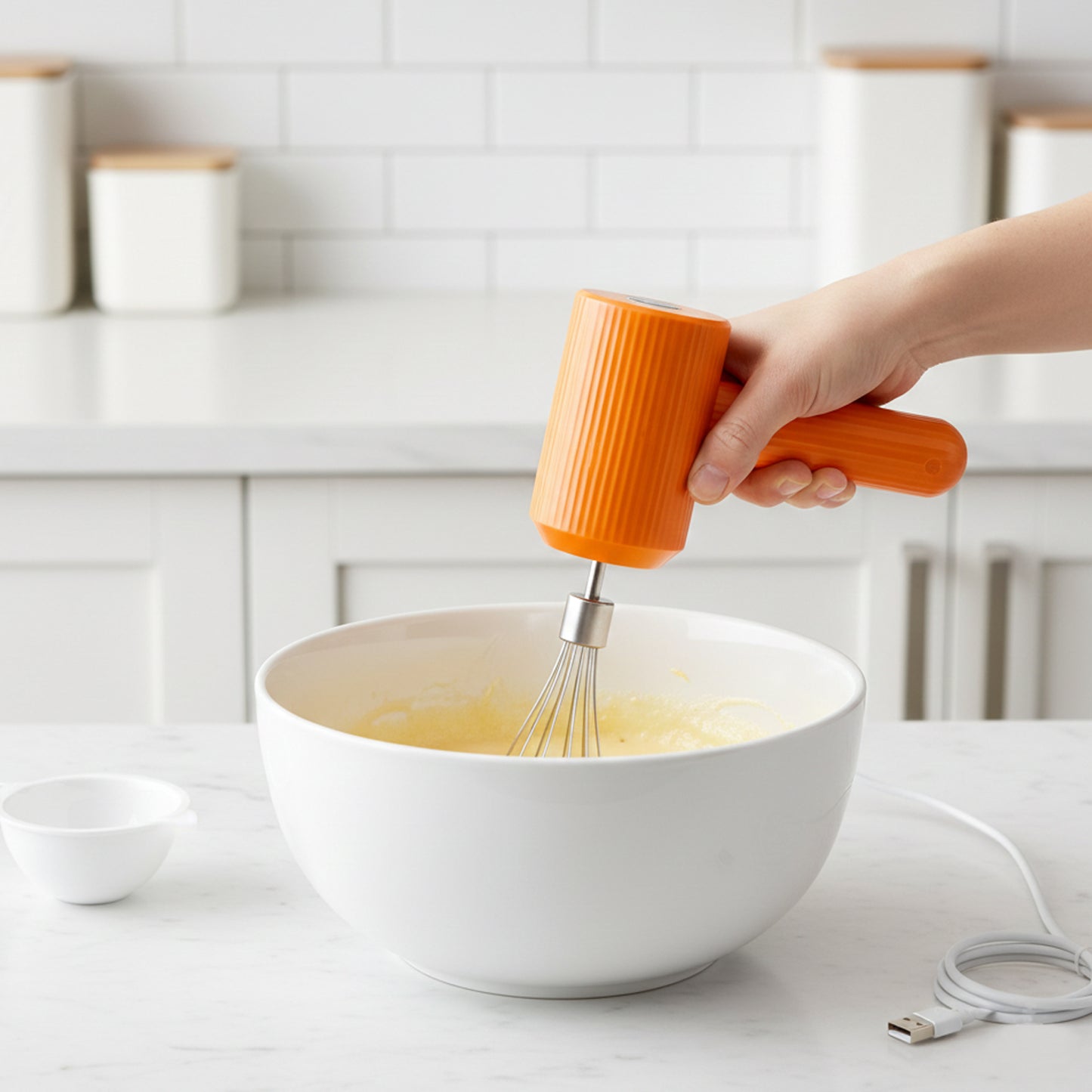 Portable USB Rechargeable Handheld Electric Mixer - 1 Set - Happy Price - Image 2