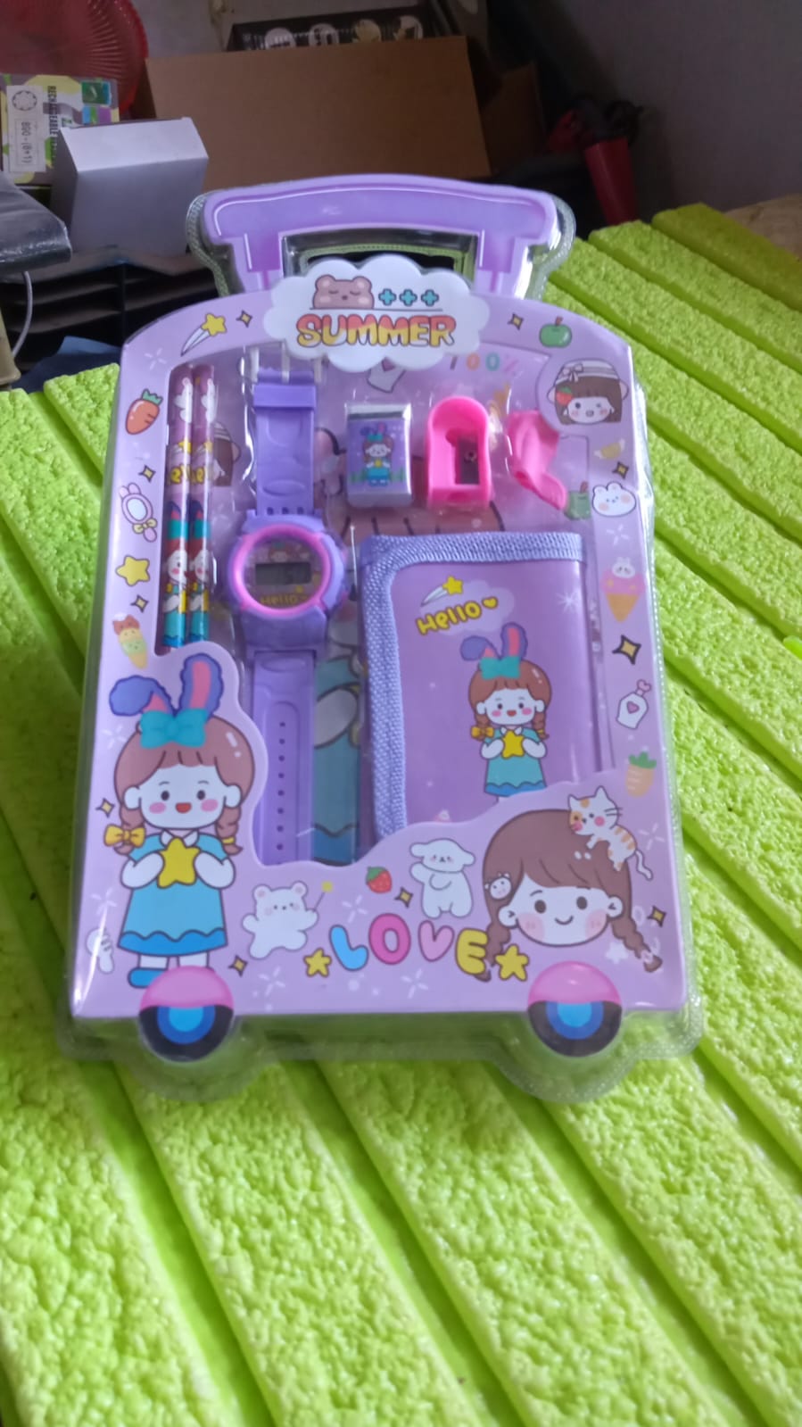 Stationery Set For Girls And Boys  Kids Return Gift - 7 In 1 School Items For Kids-pencils Eraser Sharpener Pouch Pencil Extender  Birthday Gift Idea Stationary Kit Set For School Kids (Pack Of 7 Pcs Set) - Happy Price - Image 7