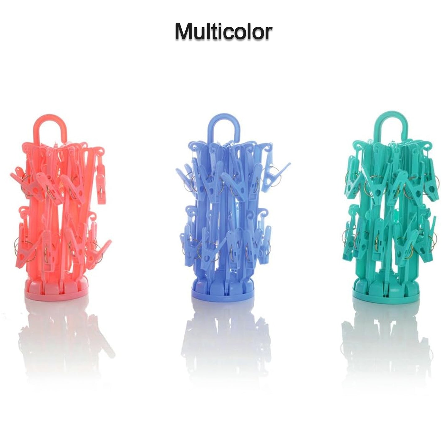 16 Clip Foldable Plastic Clothes Drying Hanger Rack - Happy Price - Image 3