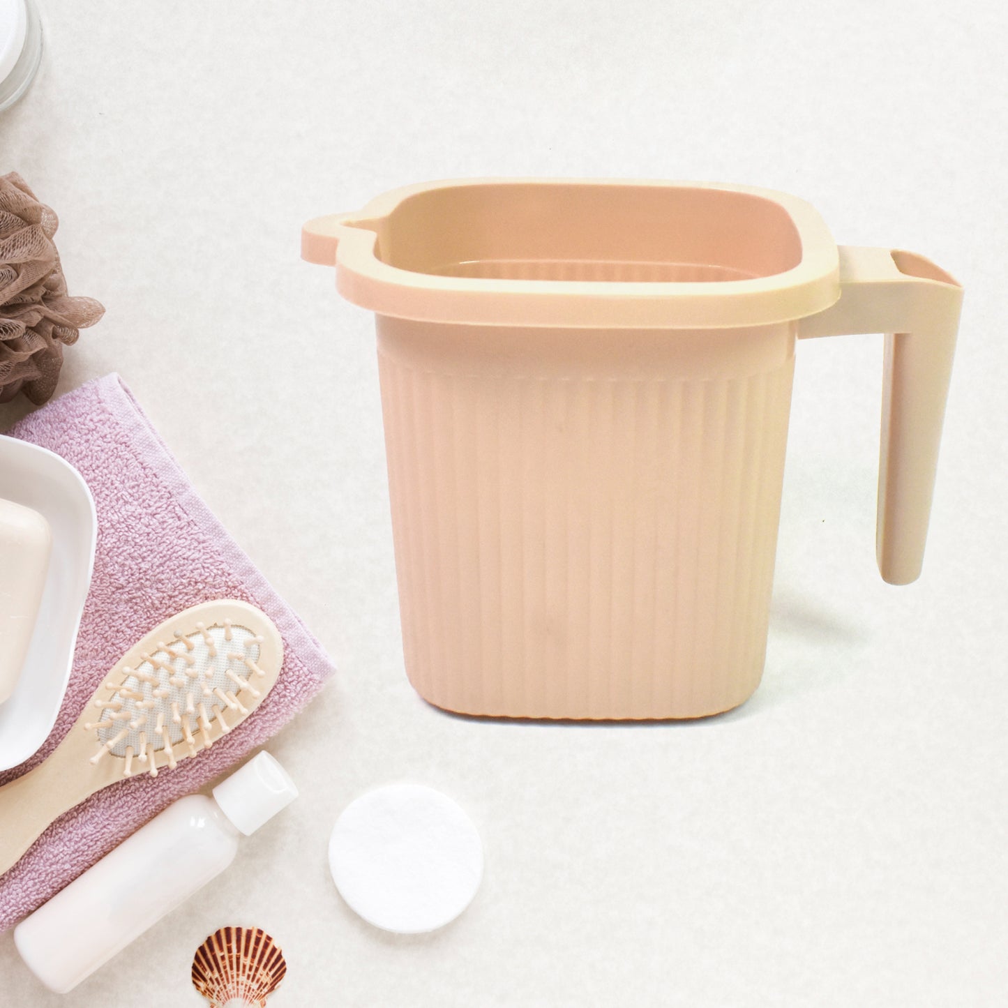 Plastic Square Bath Water Mug (4 Pc  1000 Ml  Mix Color) - Happy Price - Image 6