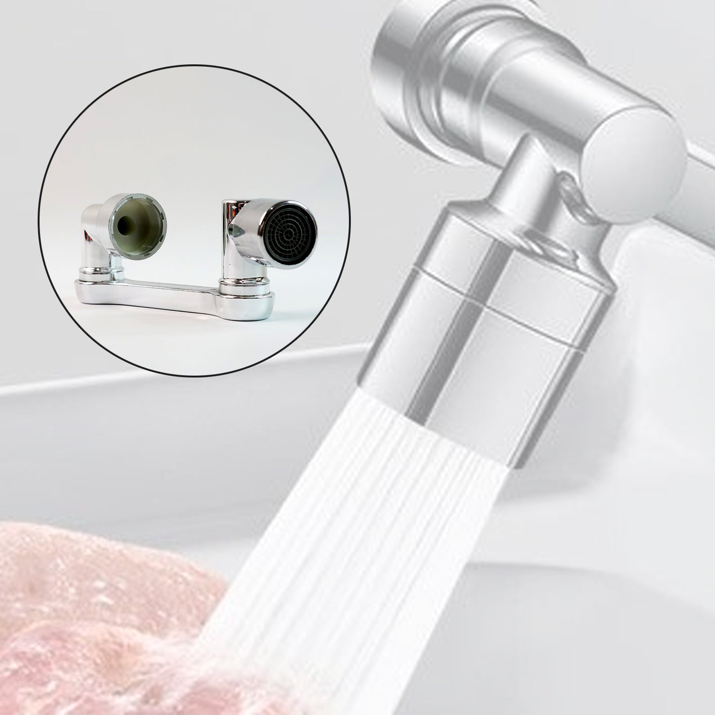 Universal 1080° Rotating Faucet Extender Set - Swivel Aerator with Dual Spray Modes - Happy Price - Image 4