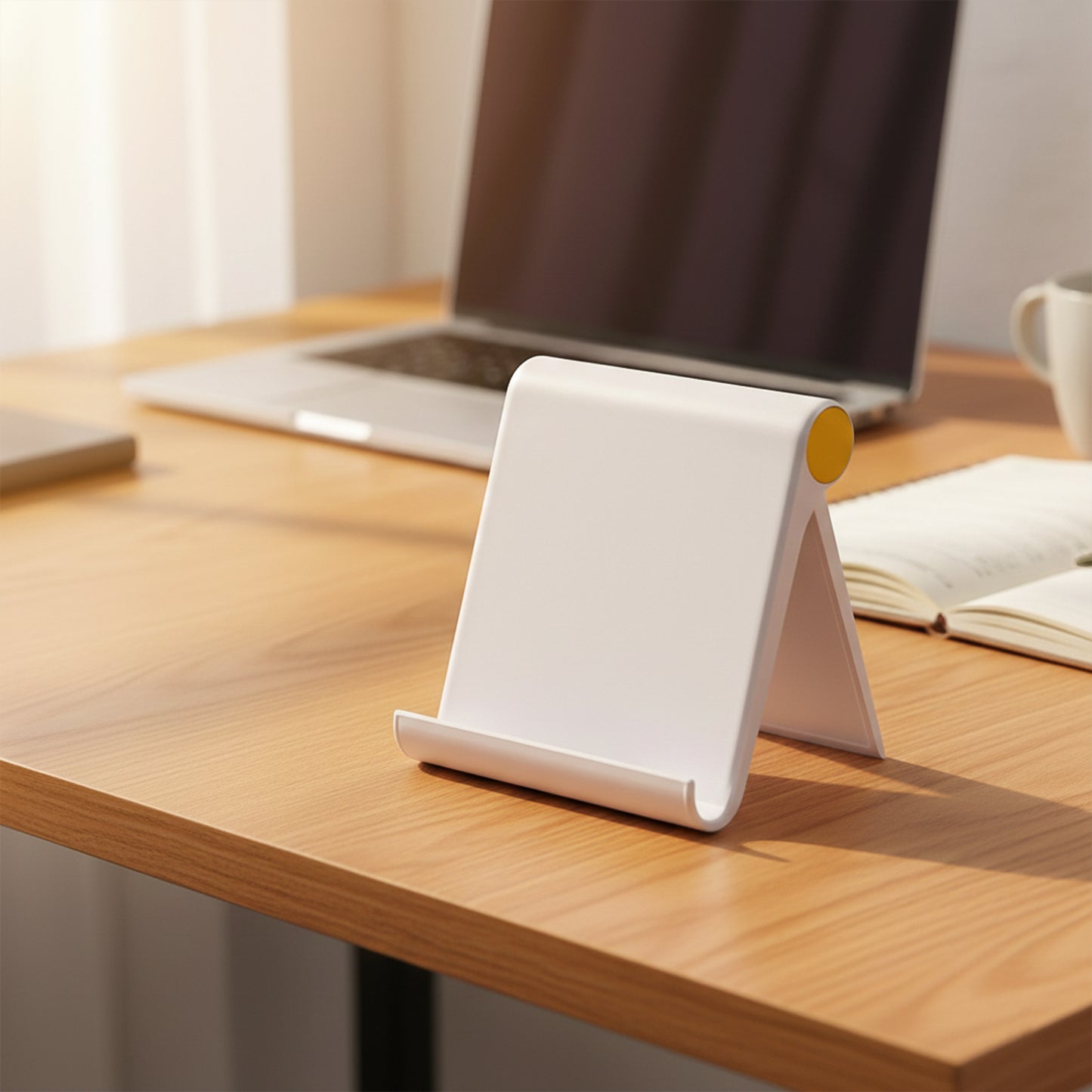 White Foldable Plastic Mobile Stand for Desktops (1 Pc) - Happy Price - Image 5