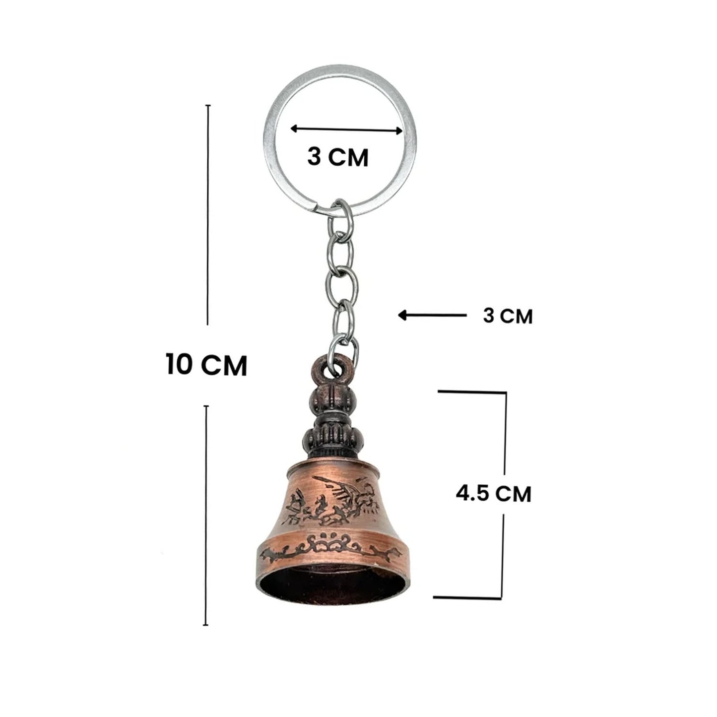 Mini Metal Bell Keychain with Engraving - 1 Piece - Happy Price - Image 5
