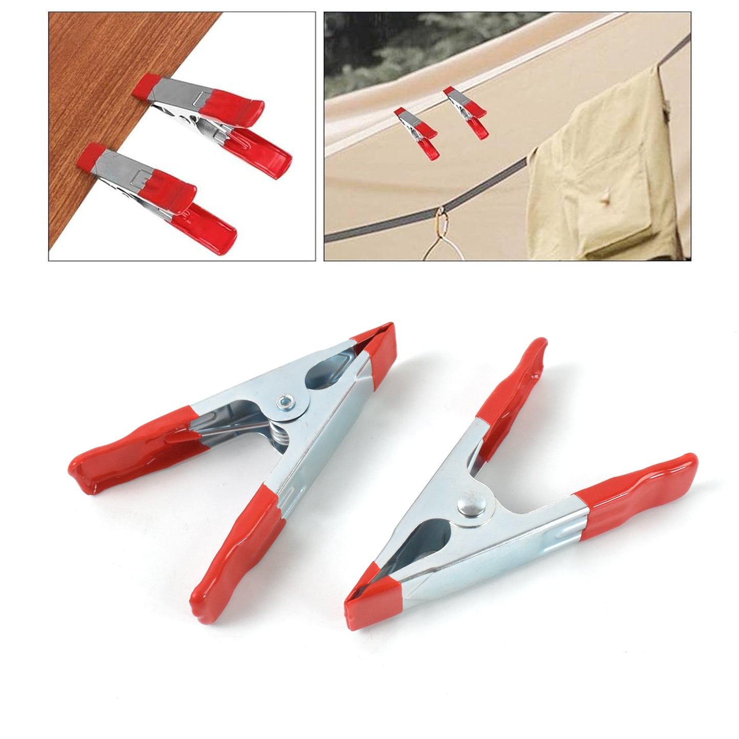 4 Inch Heavy Duty Spring Metal Spring Clamps (2 Pc Set) - Happy Price - Image 6