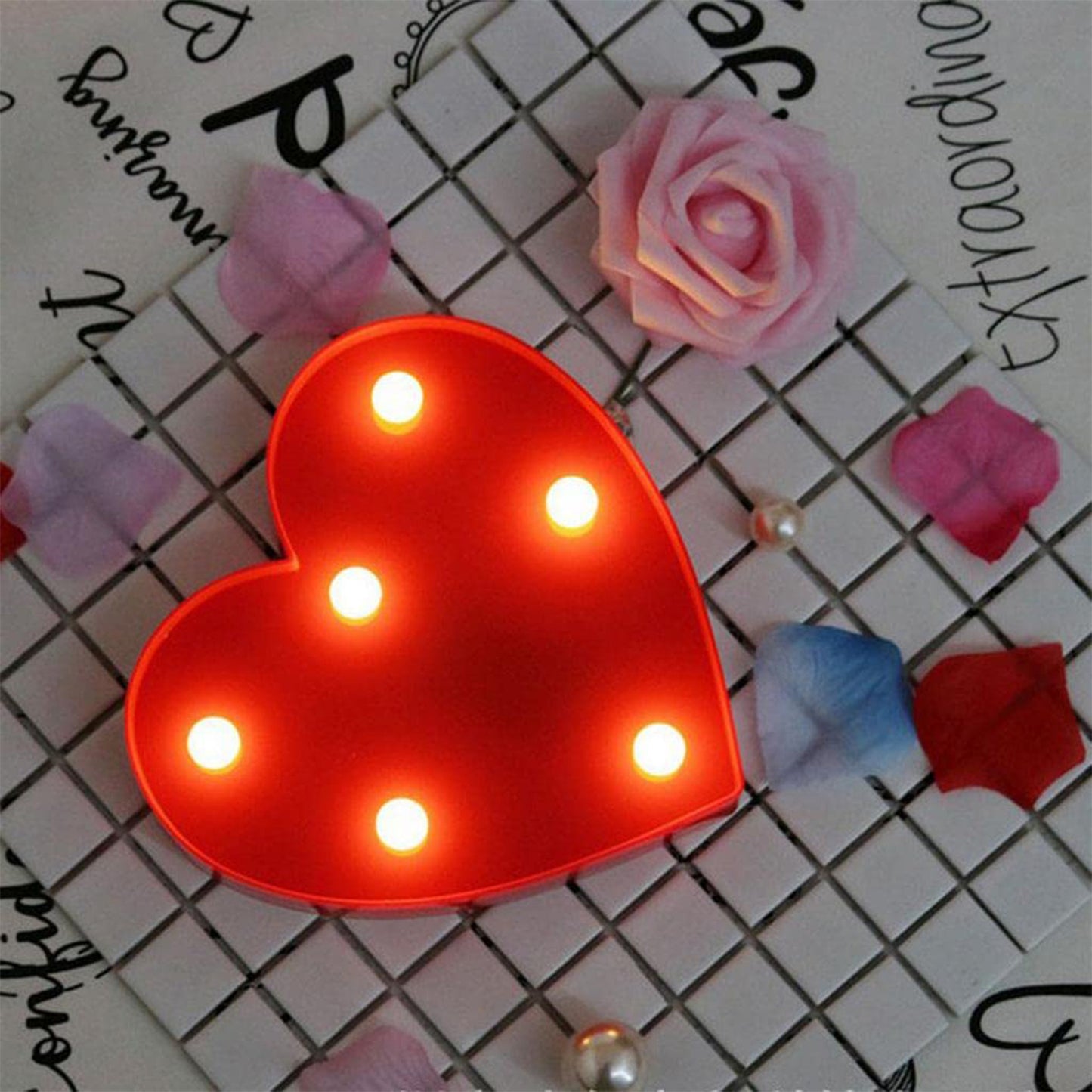 Heart Shape LED Night Light - Battery Operated Decorative Lamp (1 Pc) - Happy Price - Image 6